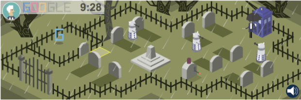 dr who doodle cemetery
