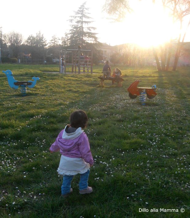 Camilla al parco giochi di Colorno